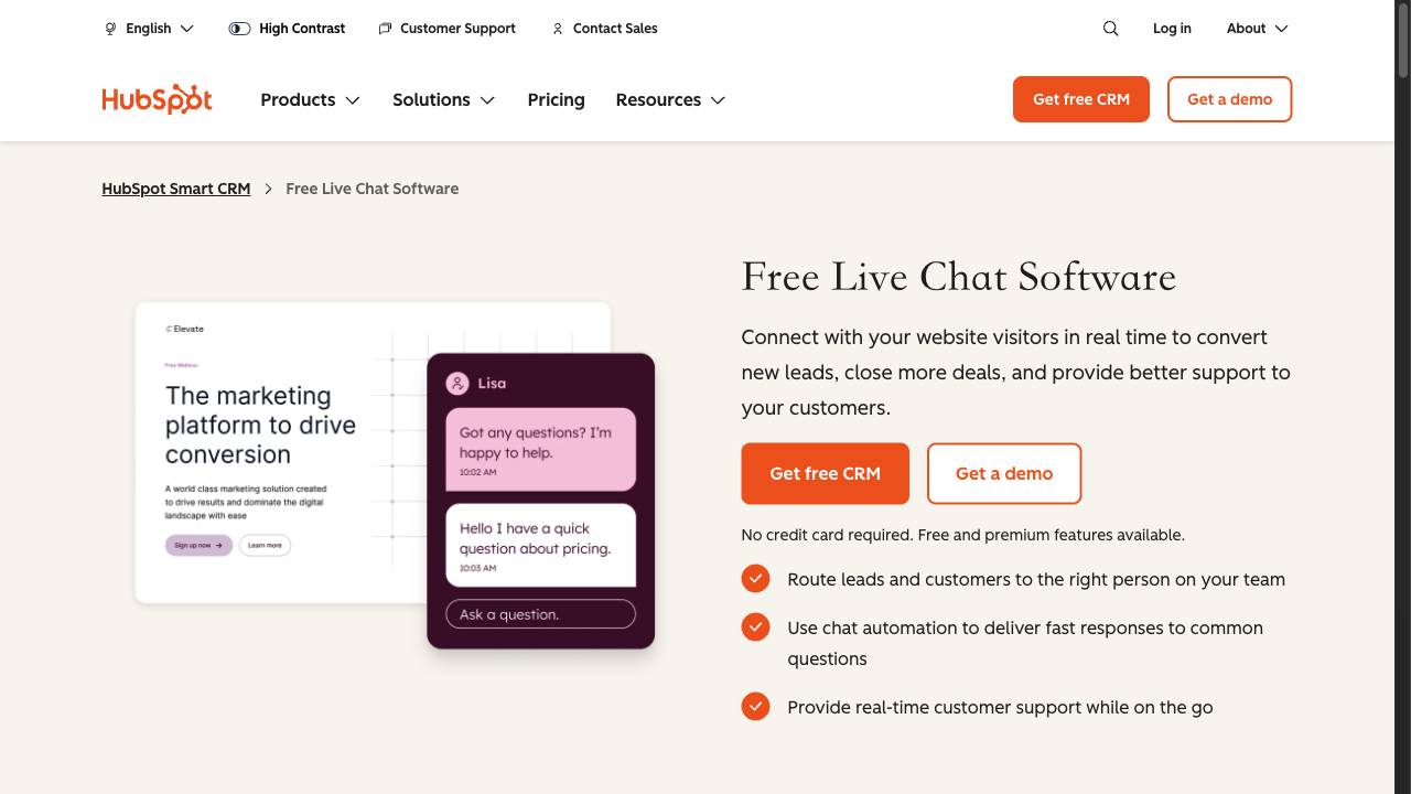 HubSpot Chat