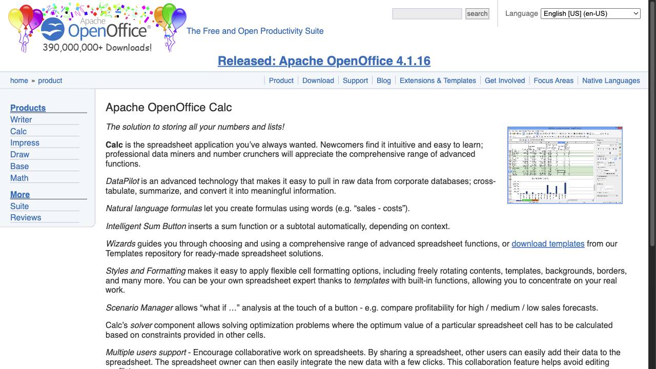 Apache OpenOffice Calc