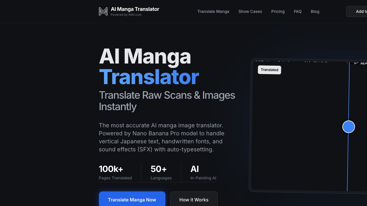 Manga Translator  AI - AIAI.com