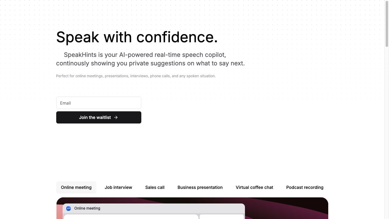 SpeakHints