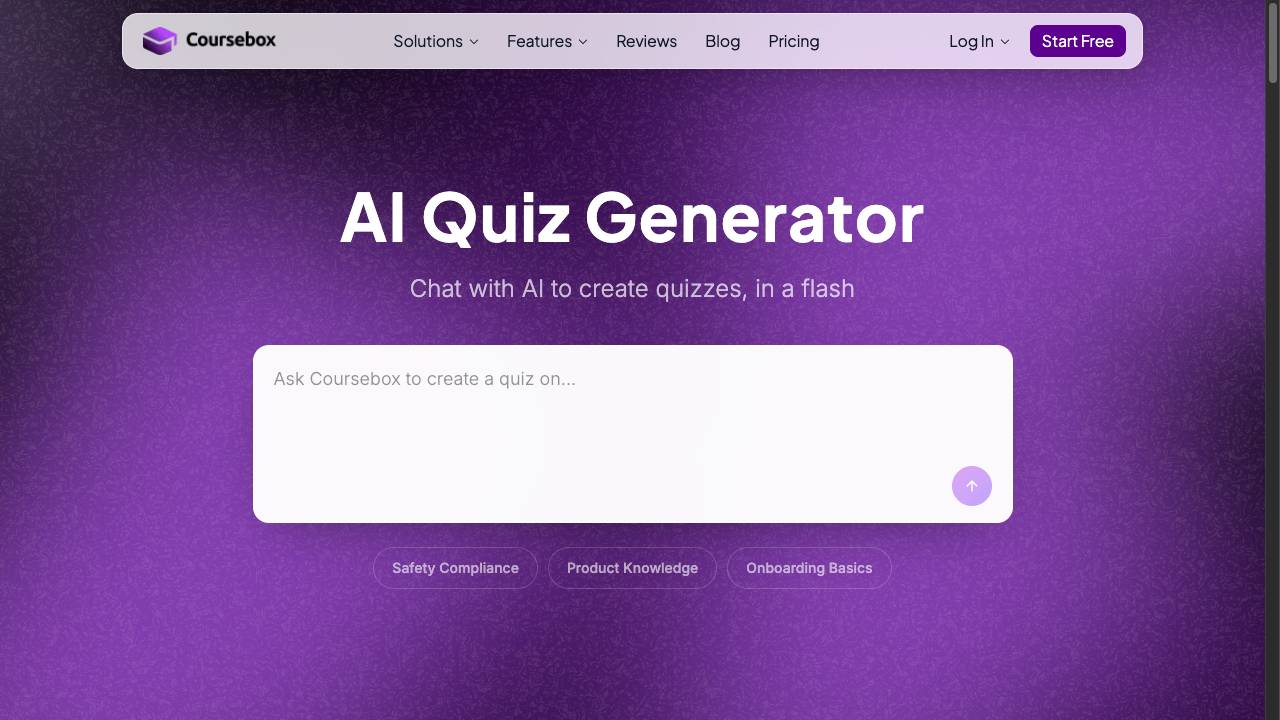 AI Quiz Generator - Coursebox