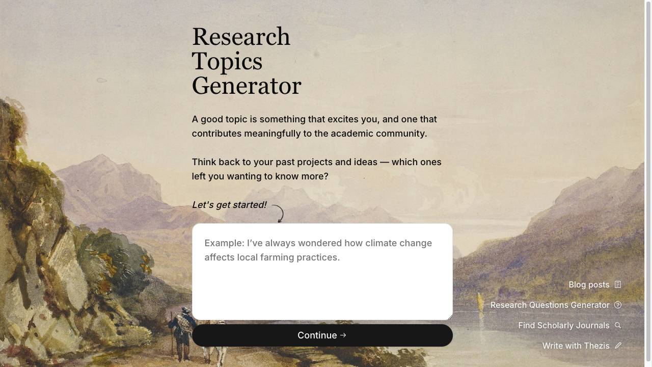 Research Topics Generator