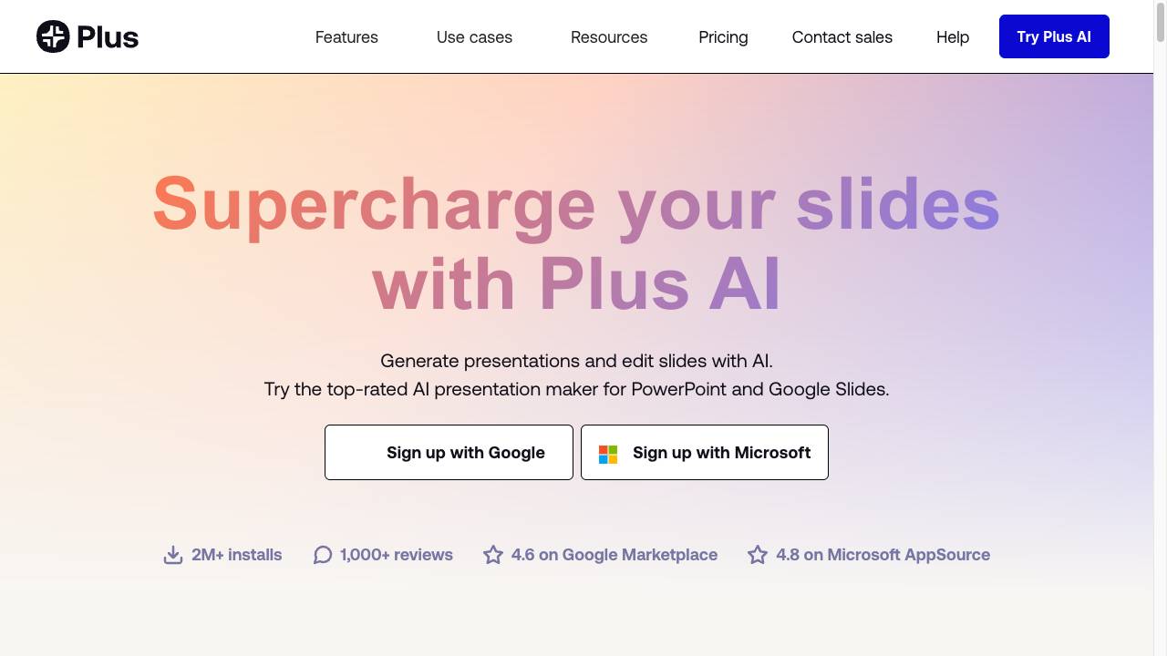 Plus AI Presentation Maker