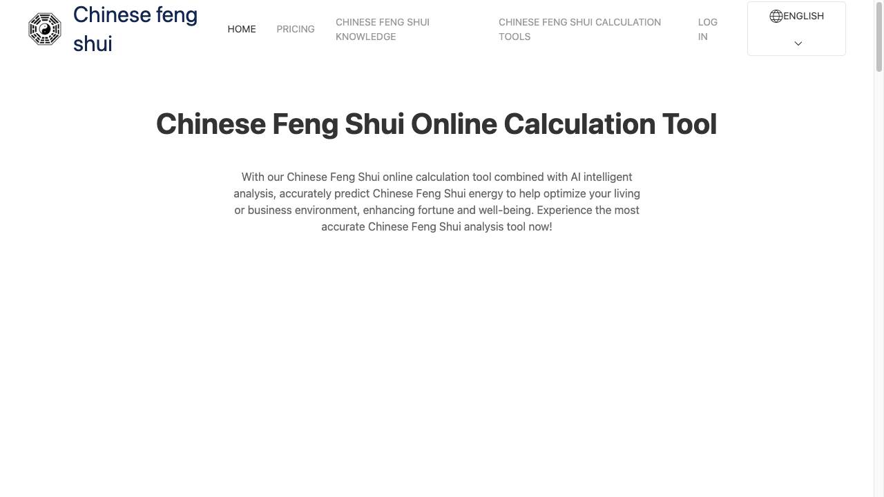 Chinese Feng Shui Online Calculator