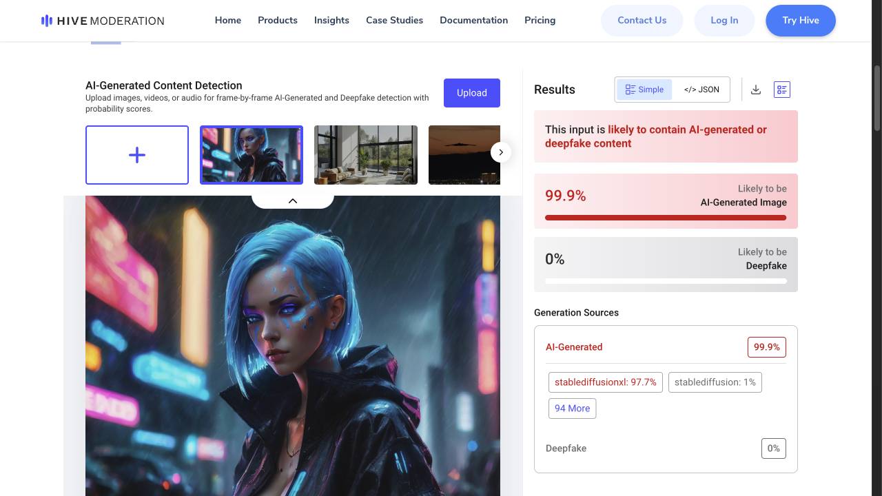 Hive AI Detector