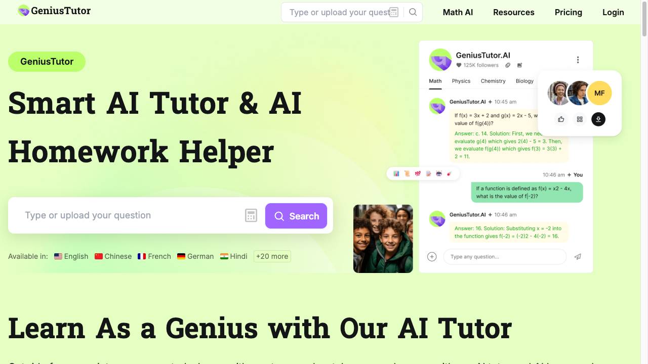 GeniusTutor ai
