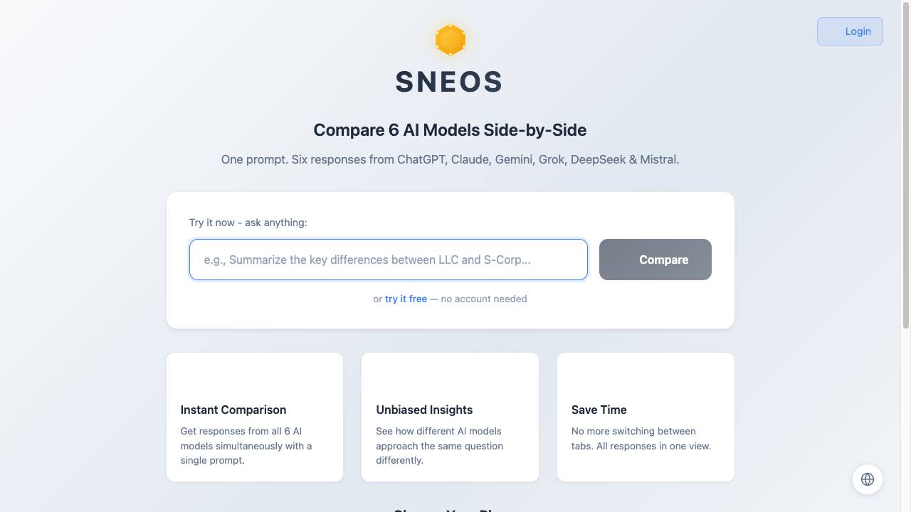 Sneos: Multi-Chat AI Assistant