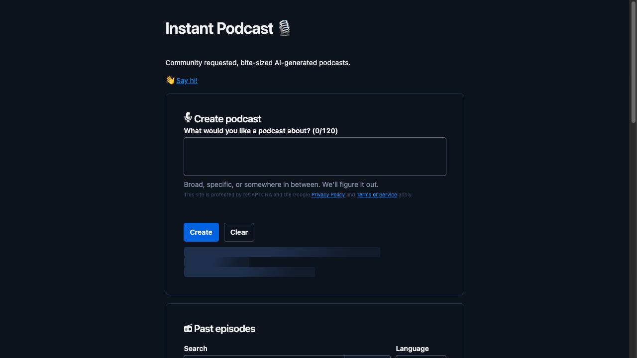Instant Podcast