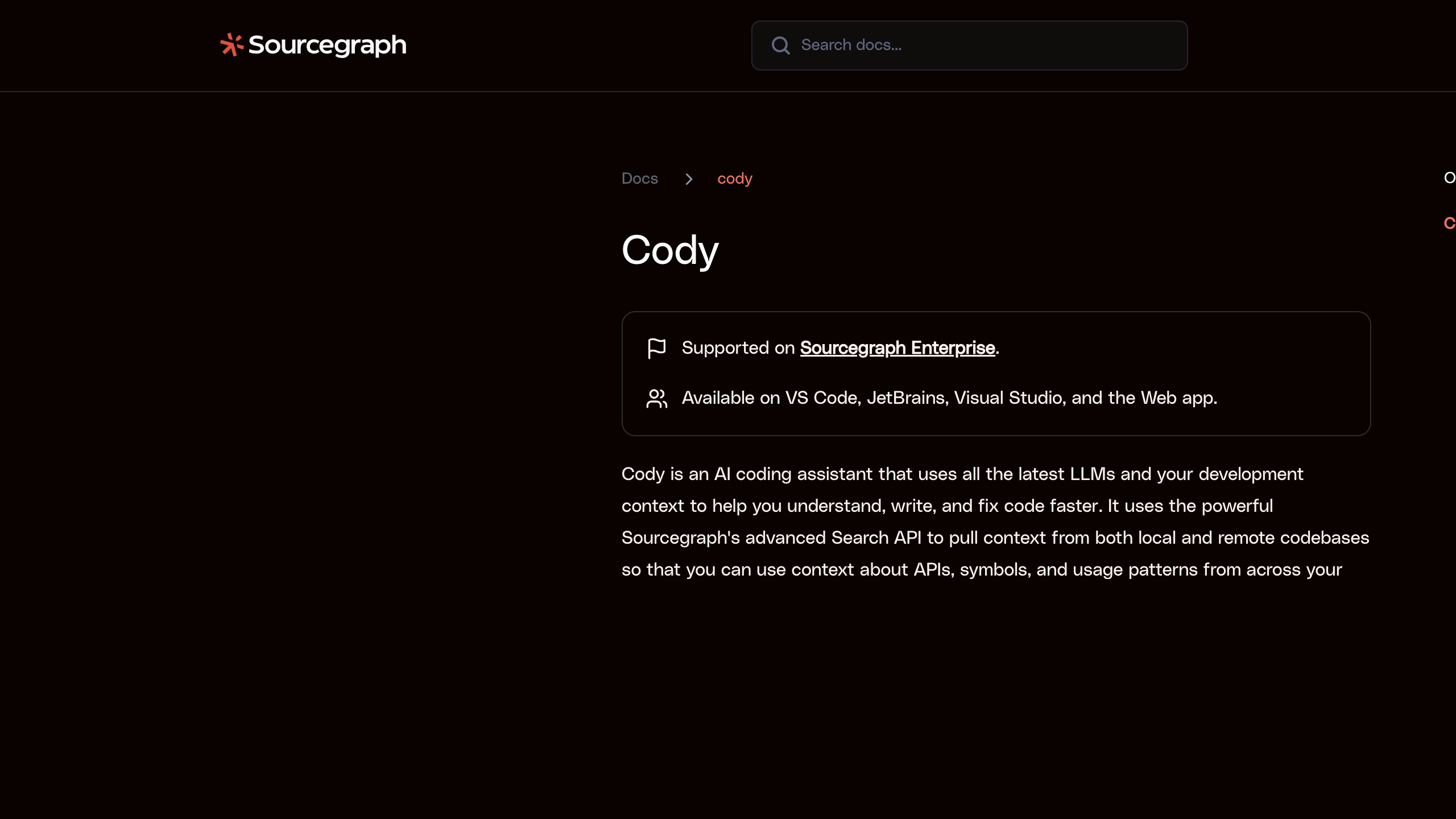 Cody (by Sourcegraph)