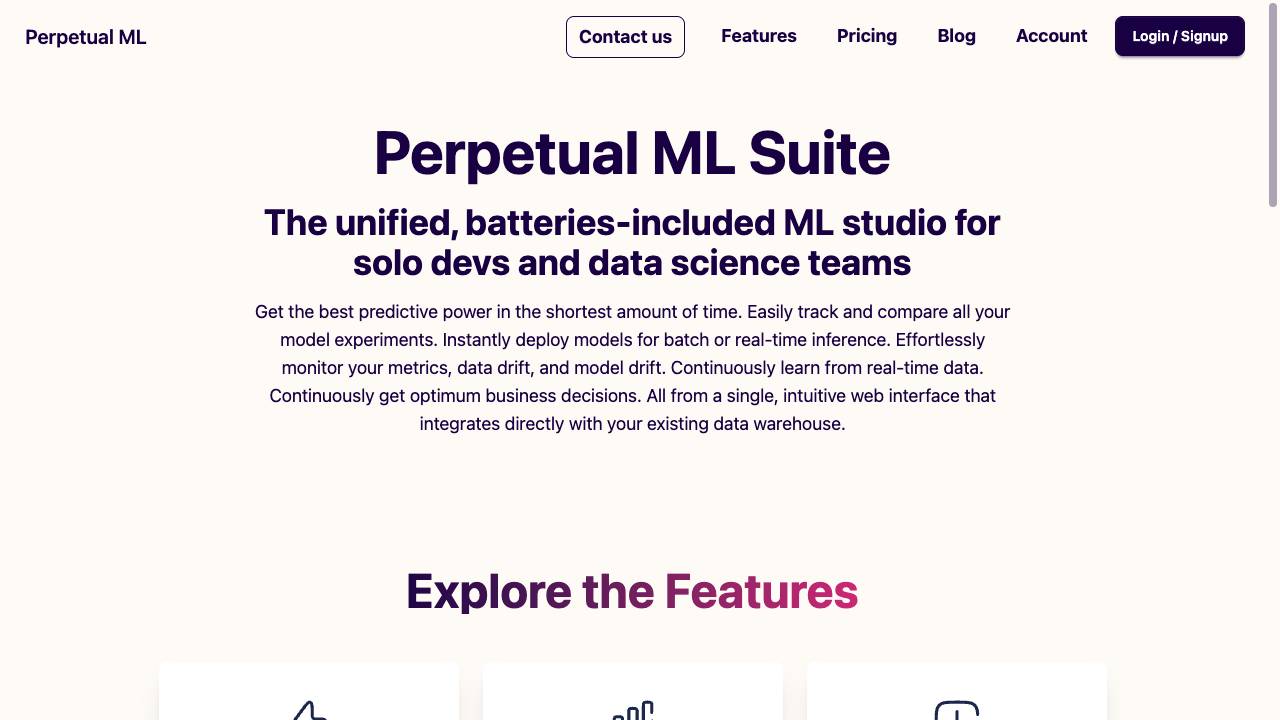 Perpetual ML