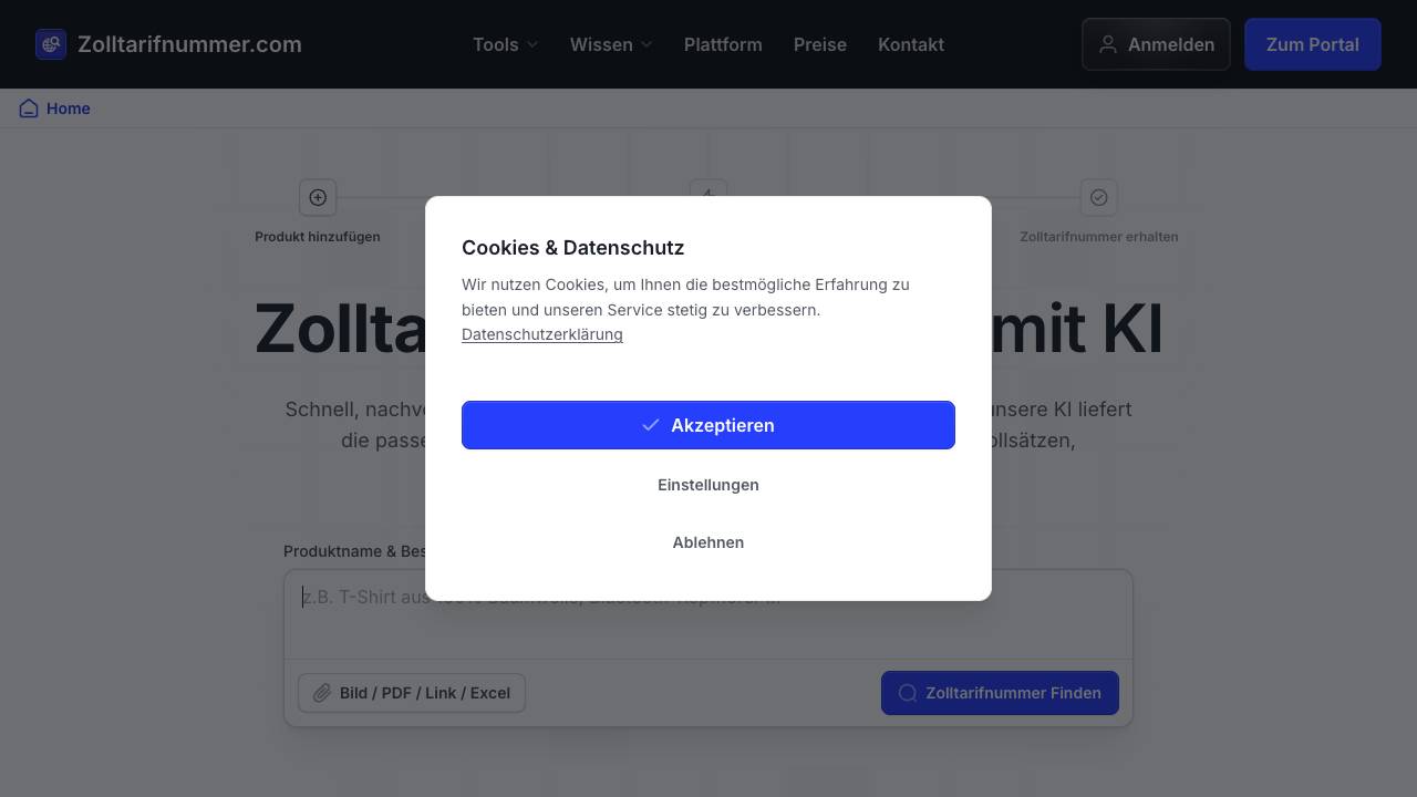 Zolltarifnummer Finden
