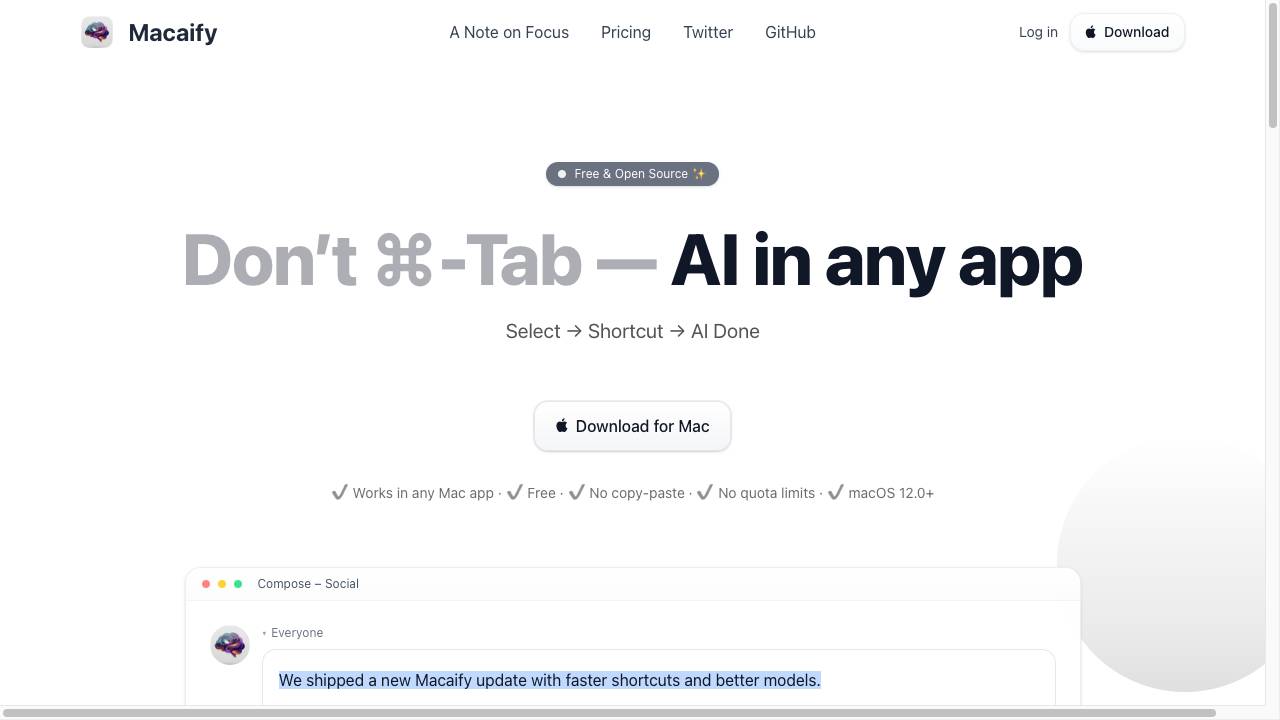 Macaify – Make your Mac-AI-fy