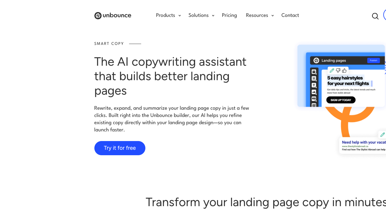 Unbounce Smart Builder