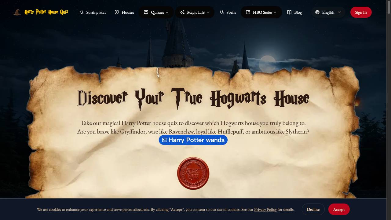 Harry Potter House Quiz