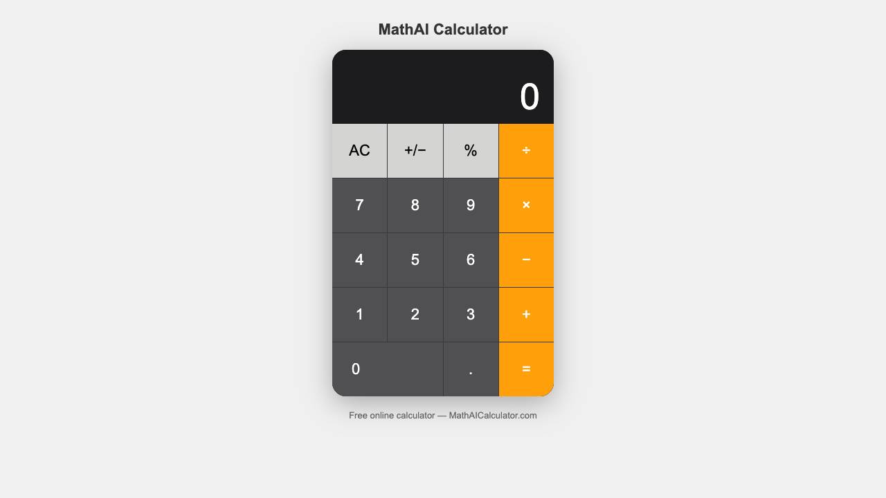AI Math Calculator & Problem Solver