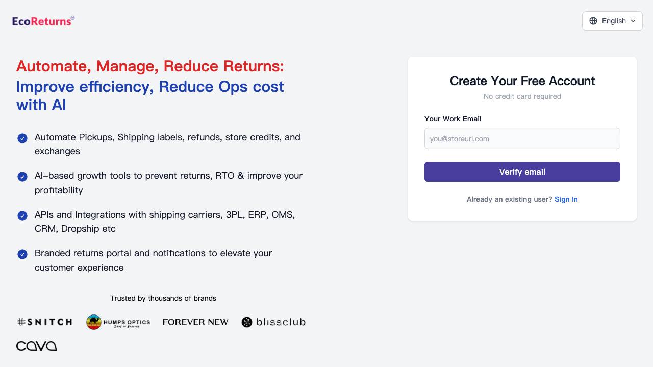 EcoReturns – AI-powered Returns