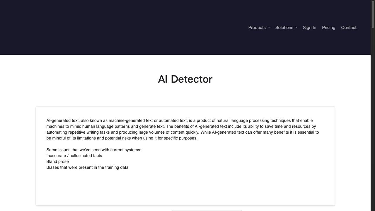 Sapling AI Detector
