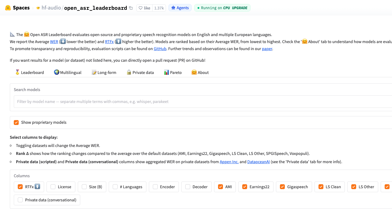 open_asr_leaderboard